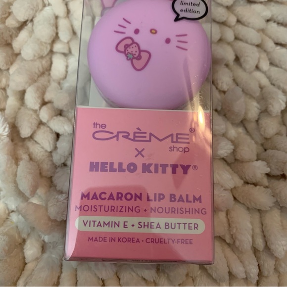 The crème shop hello kitty strawberry rose latte macaron lip balm - Picture 2 of 8